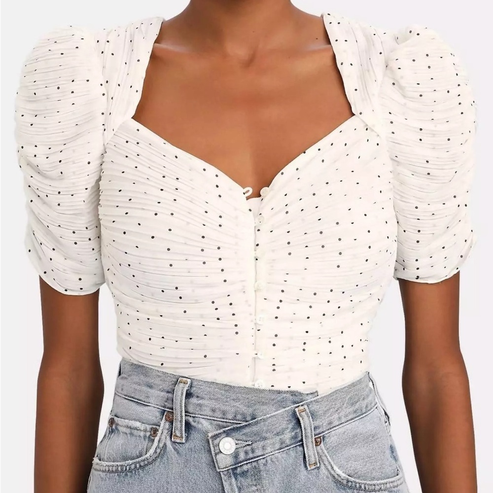 Frame Gathered Button Front Top | Small - image 3